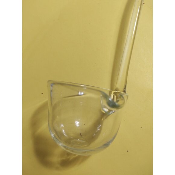 Vintage Glass Ladle 14 ” Hand Blown - Ladle Bowl 4" wide - Picture 2 of 9